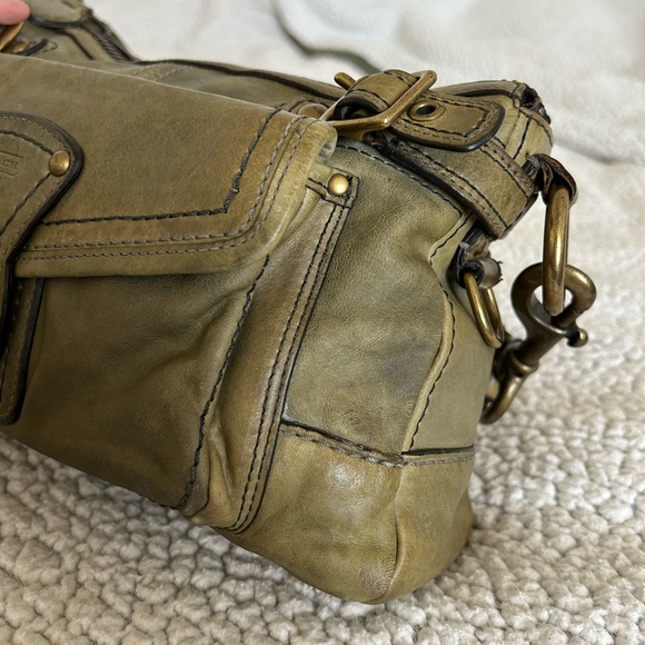 Coach Legacy 65th Anniversary Turnlock Sage/Olive Green Leather Shoulder Bag - Picture 13 of 14